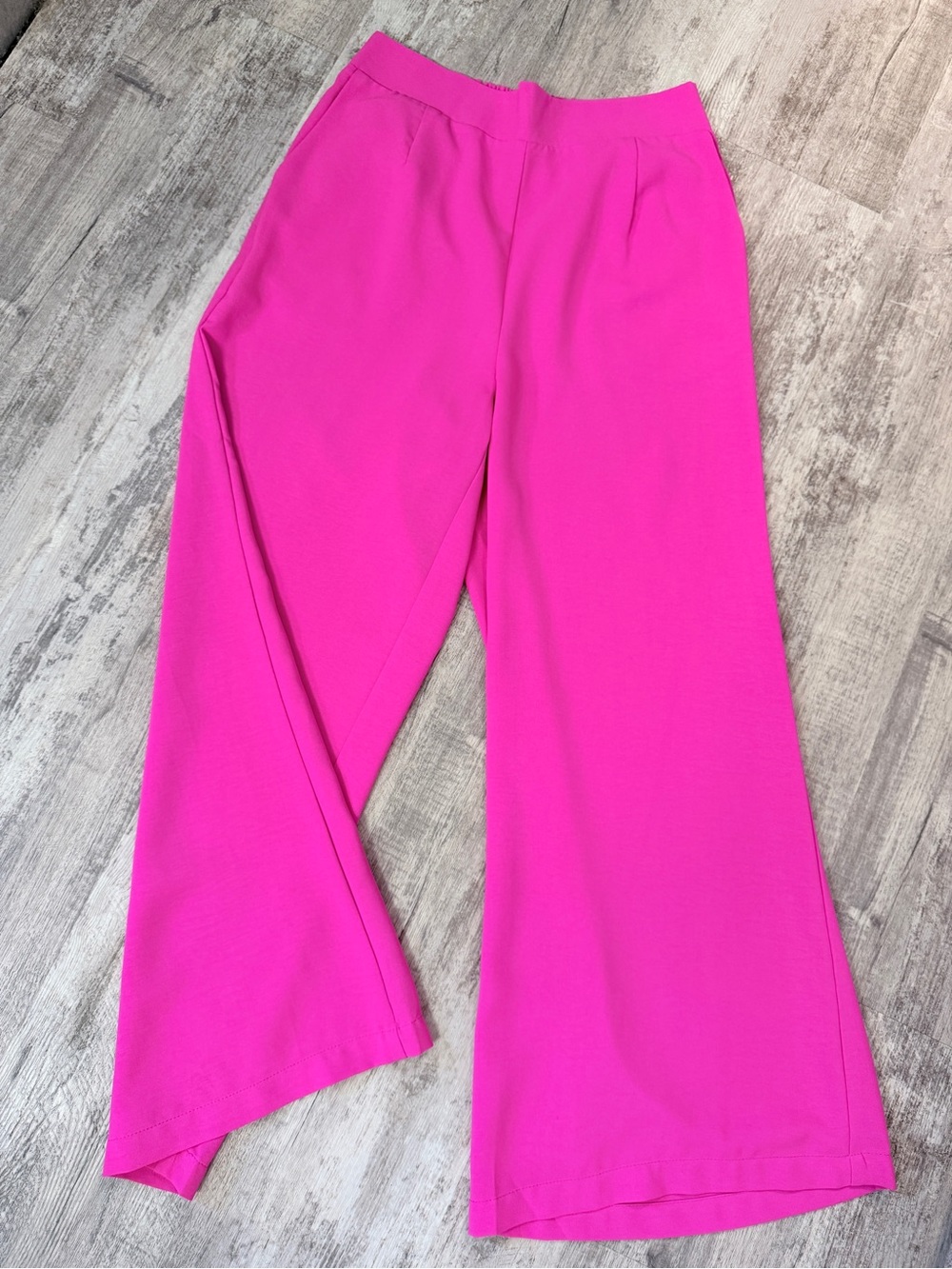 Jodifl Wide Leg Hot Pink Women's Pants Casual Work Polyester Medium